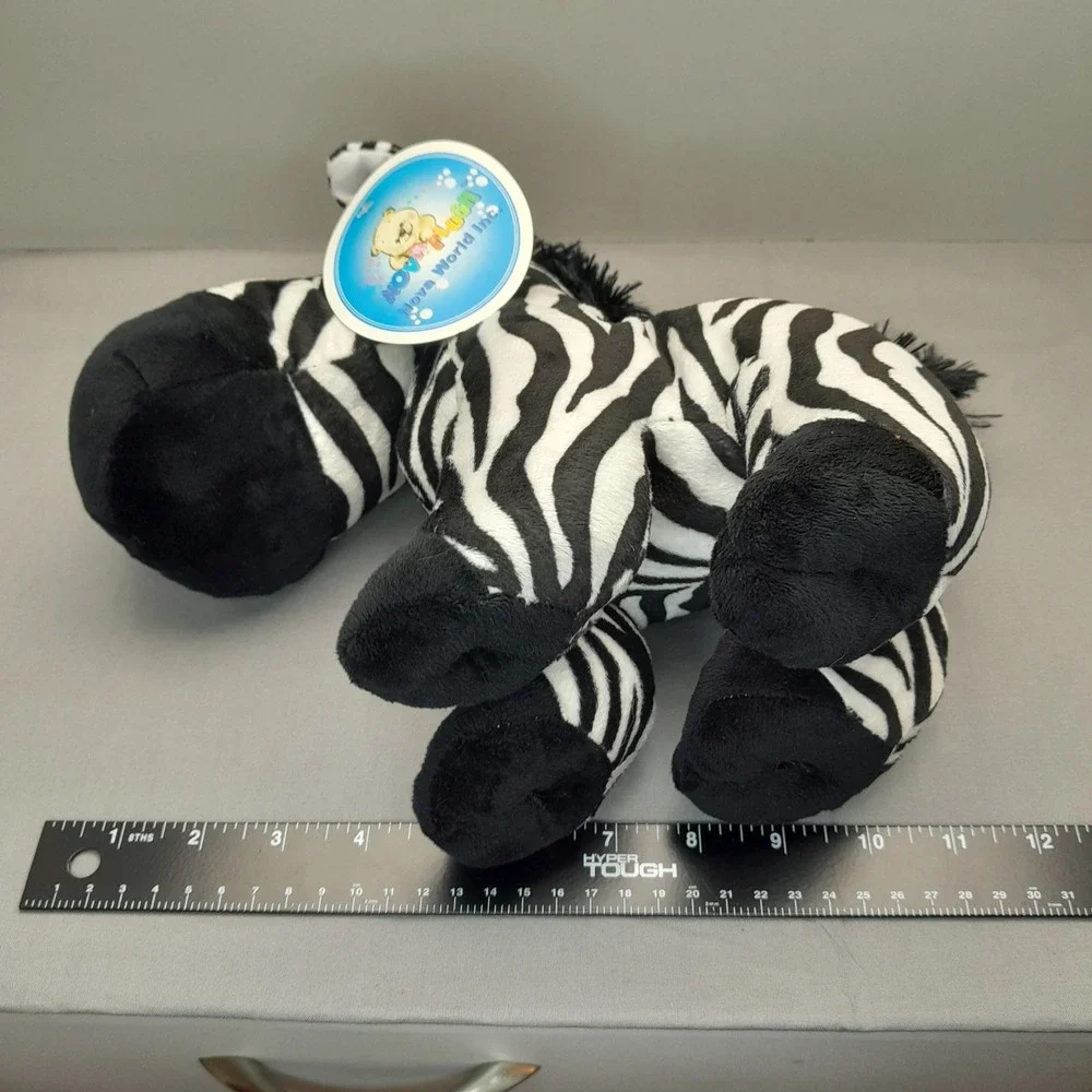 Nova Plush Zebra Stuffed Animal Nova World Inc Black White Striped Safari Toy